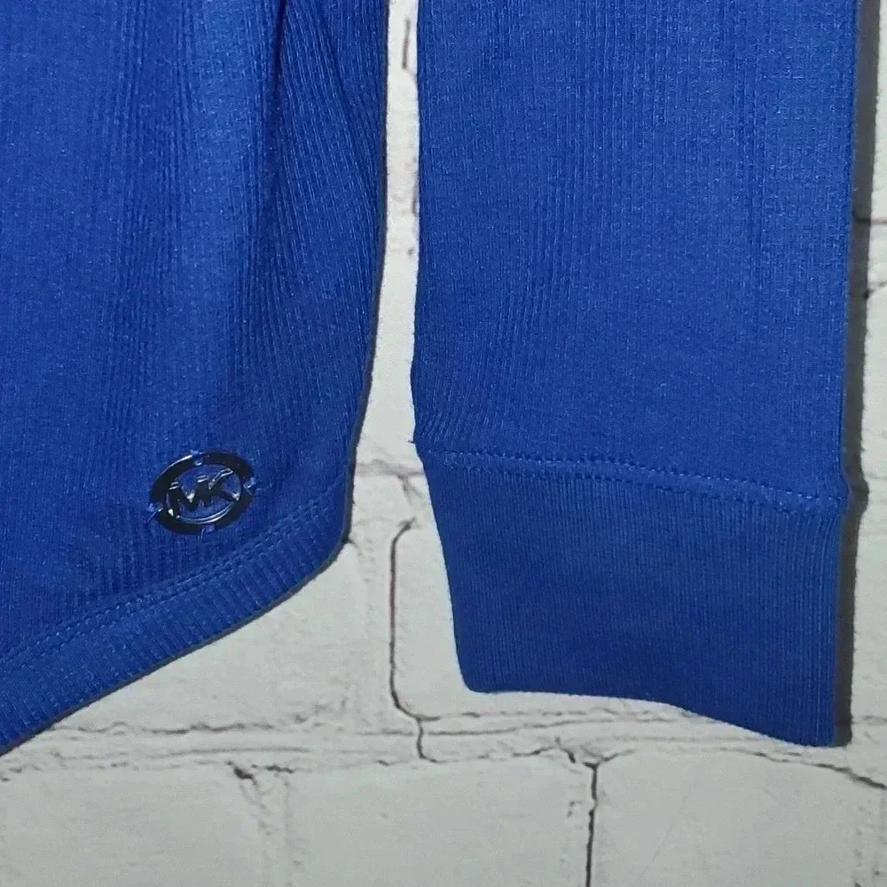 Michael Kors Cobalt Blue Hooded Sweater Size L